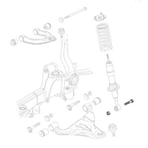 Front Shock Absorber Lower Fitting Bolt Kit