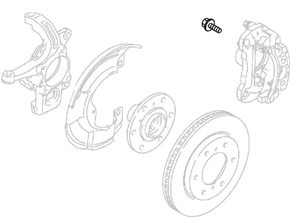 Front Brake Caliper Fitting Bolt