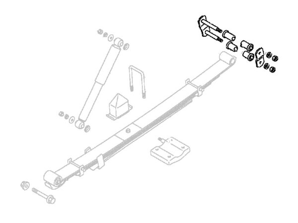 Rear Leaf Spring Swinging Shackle And Bush Kit