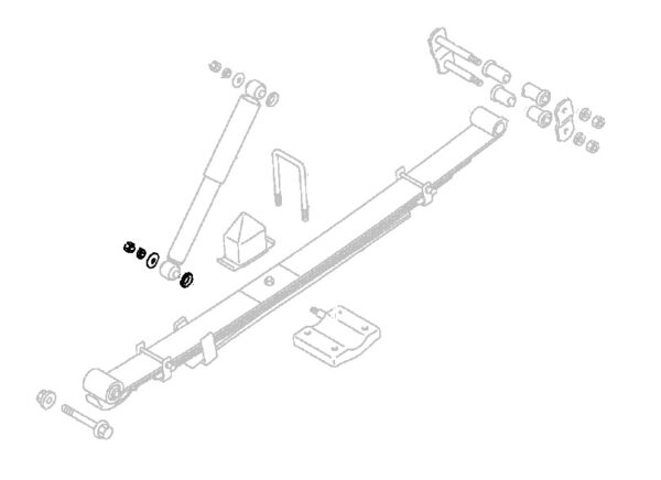 Rear Shock Absorber lower Spring Hanger Fitting Kit (One Side)