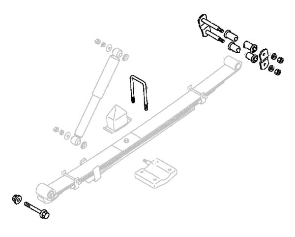 Rear Leaf Spring Fitting Kit