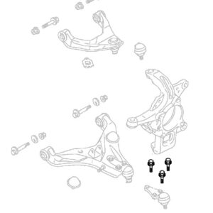 Front Lower Ball Joint Fitting Bolt Kit