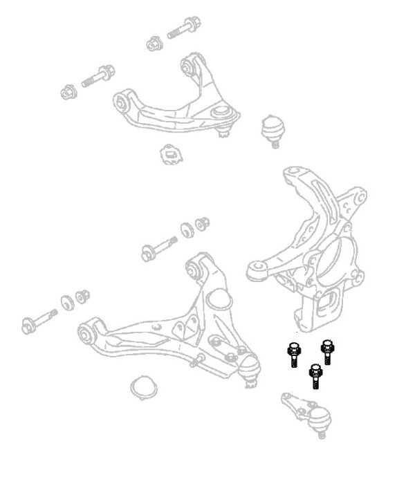 Front Lower Ball Joint Fitting Bolt Kit