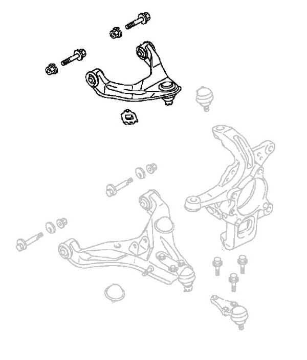 Front Wishbone Upper L/H + Bolts