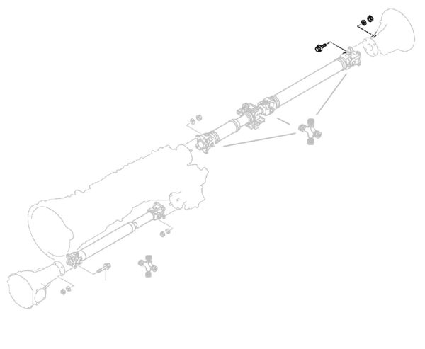 Rear Propshaft Securing Nut & Bolt (Each)