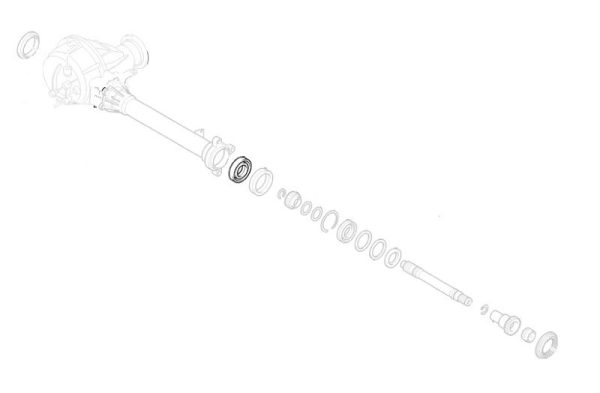 Front Diffenertial Extention Tube Outer Bearing L/H