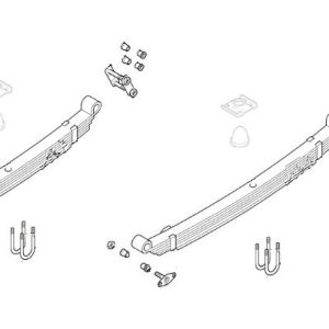 Rear Leaf Springs (Pair) Complete With Fitting Kit (3+2 Leafs)