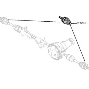 Front Drive Shaft Outer CV Joint (35 Inner Splines)