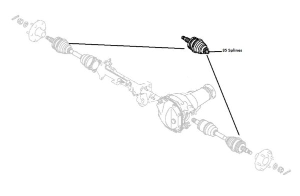 Front Drive Shaft Outer CV Joint (35 Inner Splines)