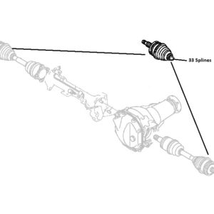 Front Drive Shaft Outer CV Joint (33 Inner Splines)