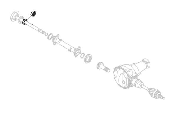 Front Differential Extension Tube Bearing R/H